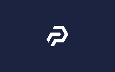 letter p with hexagon logo icon design vector design template inspiration