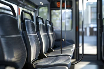Fotobehang seats in the modern city bus © Di Studio