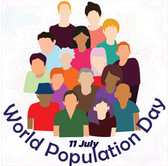 This is simple and vector World  Population Day Background and it is editable. 