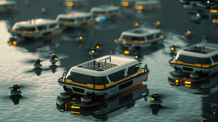 Floating taxi drones