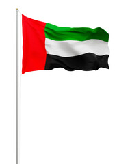 Png flag of UAE collage element, transparent background