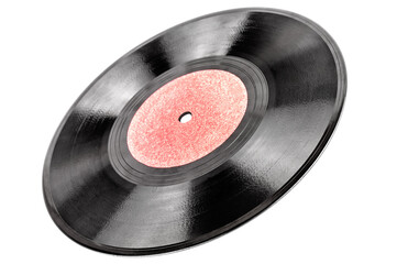 Retro vinyl disk isolated on white background