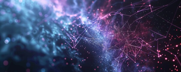 Fototapeta premium Technology background Abstract digital Technology Network Background Illustration Futuristic point wave