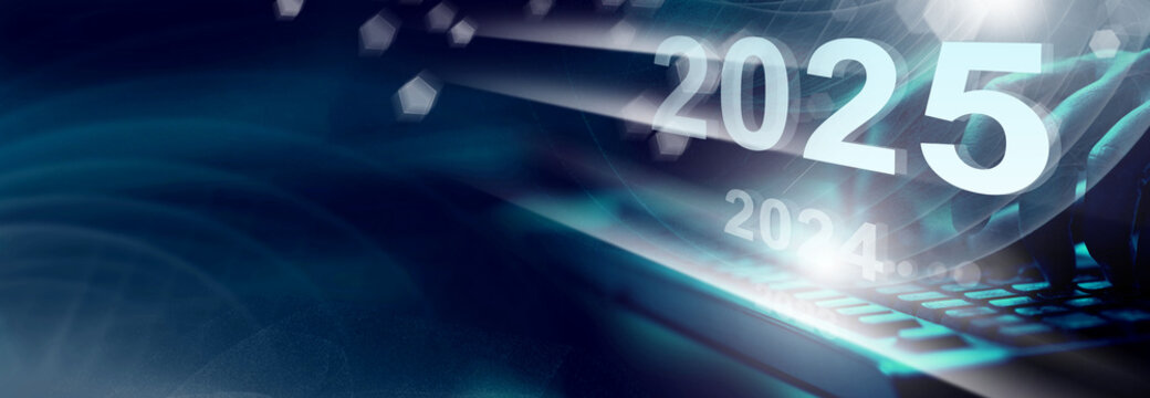 New Year 2025 business plan, strategies, goal, development and success. New Year, Christmas business background.  
