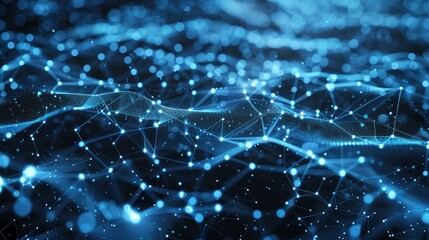 Obraz premium A digital neural network model representing the interconnected nature of artificial intelligence systemsphoto illustration