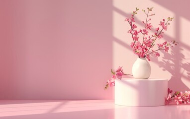 Valentines day podium for product presentation.3d rendering