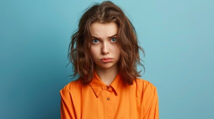 Woman with a Puzzled Expression - obrazy, fototapety, plakaty
