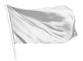 Waving blank png white flag
