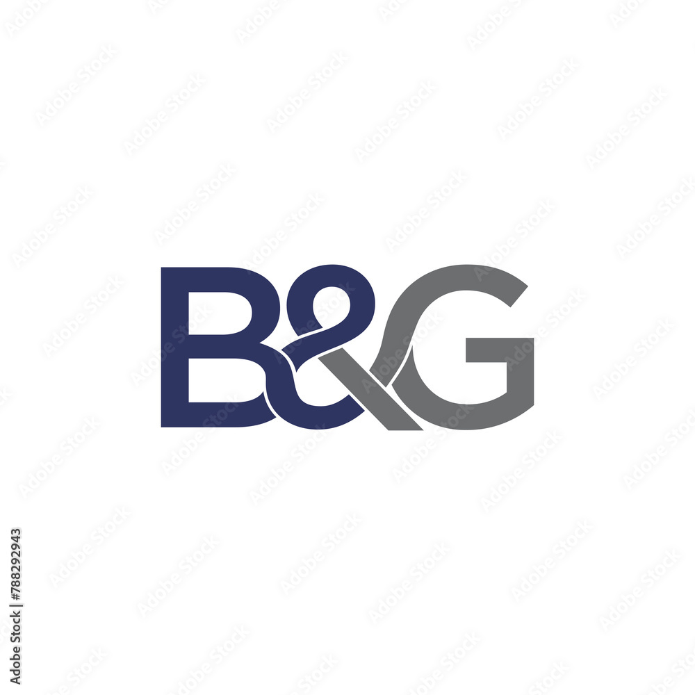 Wall mural B&G Letters Logo Vector 001