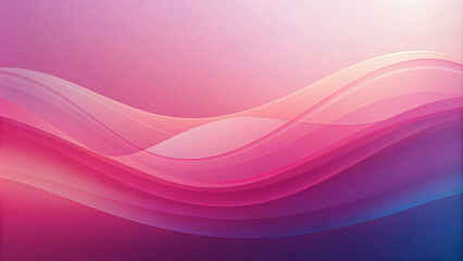 Pink Wave Abstract Art with Purple Lines and Light Gradient Texture - obrazy, fototapety, plakaty