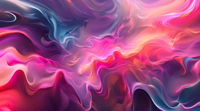 A vibrant fluid abstract background with a mix of liquids, showcasing a beautiful blend of colors and forms. The scene is reminiscent of cosmic phenomena like nebulas or galaxies with its starry eleme