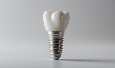 Dental implant against a white background