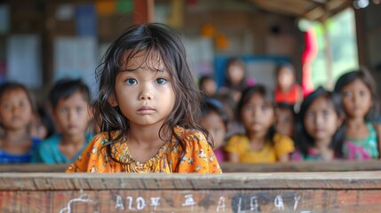 Youngsters attending a workshop or seminar on topics like health, safety, and personal development on Children's Dayphoto illustration