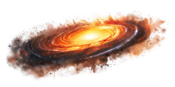 A galaxy isolated on transparent background.
