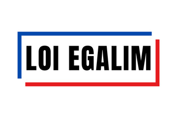 Symbole loi Egalim en France	