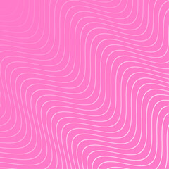 Abstract background with waves. Vector banner with lines. Background for music album, poster, card, advertisement. Geometric element for design isolated on pink. Pink gradient. Valentine's Day