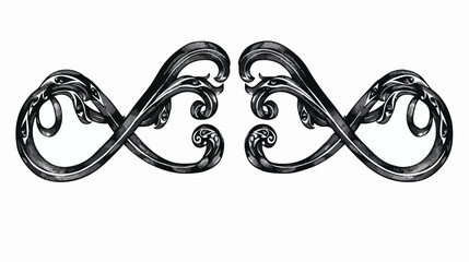Curly braces symbols pair. Double brackets punctuatio - obrazy, fototapety, plakaty
