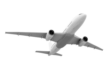 3D aircraft png, air transportation, realistic vehicle on transparent background