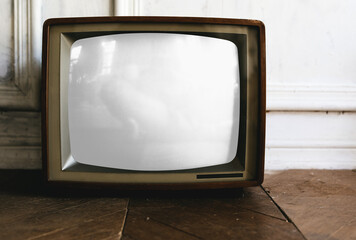 Vintage television png mockup, transparent design
