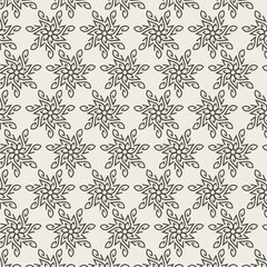 abstract geometric ornament. Vector monochrome background
