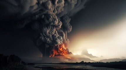 Natural disaster. Eruption. - 788313599