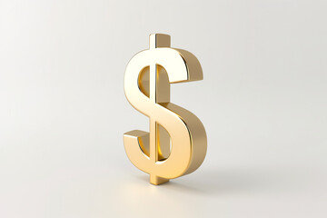 dollar sign on white background