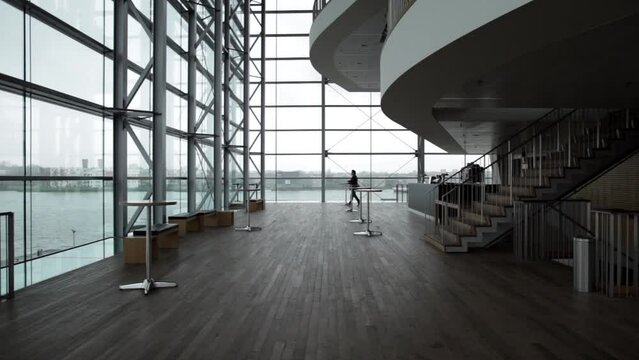 Music Building on the IJ hall interior in Amsterdam
