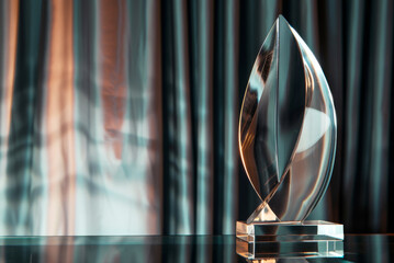 Contemporary Crystal Award Trophy