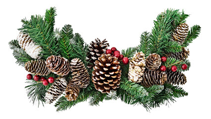 Christmas wreath png sticker, festive decor image, transparent background © Rawpixel.com