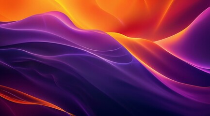 purple to orange, with the bottom edge of each color forming curved lines that glow slightly. The dark blue background has an abstract feel. It seems like the surface could be touched, and there is a 