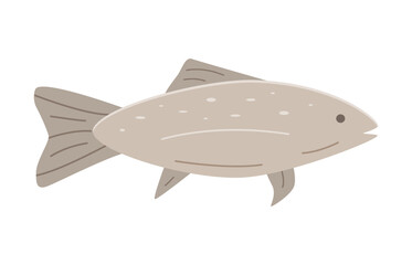 Sea fish or river doodle icon. Vector illustration of a carp, dorado, isolated on white. - 788317918