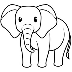 elephant illustration mascot,elephant silhouette,horse vector,icon,svg,characters,Holiday t shirt,black elephant drawn trendy logo Vector illustration,elephant line art on a white background