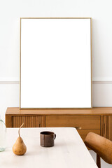 Rectangle gold nice photo frame mockup