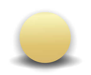 Gold paper circle and shadow