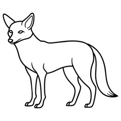 Jackal illustration mascot,Jackal silhouette,Jackal vector,icon,svg,characters,Holiday t shirt,black Jackal drawn trendy logo Vector illustration,Jackal line art on a white background