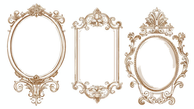 Set of Four decorative Frames or borders. Different s