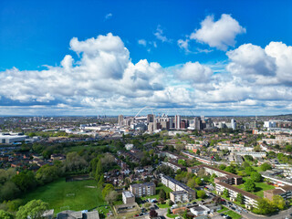 Aerial View of Central Wembley London City of England Great Britain. April 17th, 2024