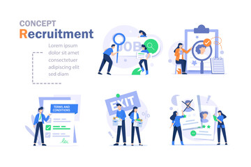 Obraz na płótnie Canvas Recruitment concept,Idea of employment and job interview. Recruitment manager searching. Job candidate for a start up project