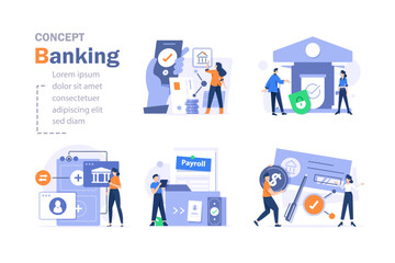 Payment,Characters paying online,financial savings and money exchange concept