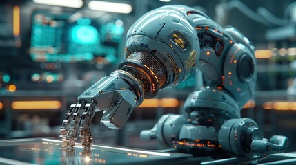 machine in factory,robotic, arms, automated