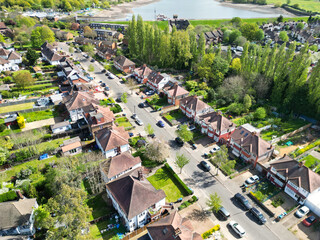 Aerial View of Central Wembley London City of England Great Britain. April 17th, 2024