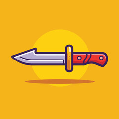 Knife cartoon illustration vector clip art design