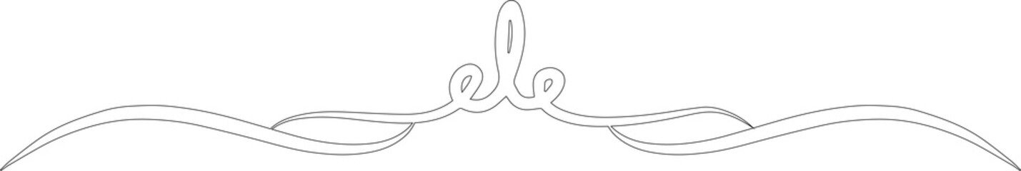 Line border and scribble. Design element