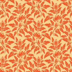 Seamless abstract floral wallpaper pattern design