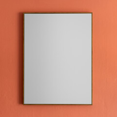 Minimal picture frame mockup png with hanging on a wall