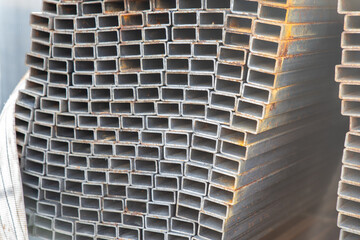 metal products, production of metal profiles and metal pipes. High quality photo