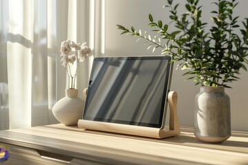 Mock up tablet design in neutral tones - 788334985