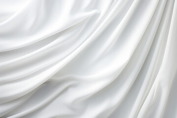 Abstract background of white silk or satin. 3d render illustration