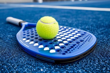 Equipment and court for paddle or padel tennis - 788335760