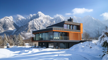 ski resort in the mountains - Powered by Adobe